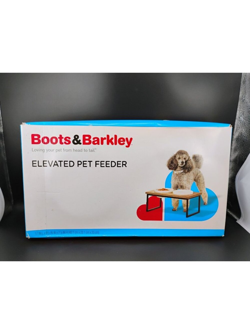 Boots & Barkley Elevated Pet Feeder Wood & Metal Base